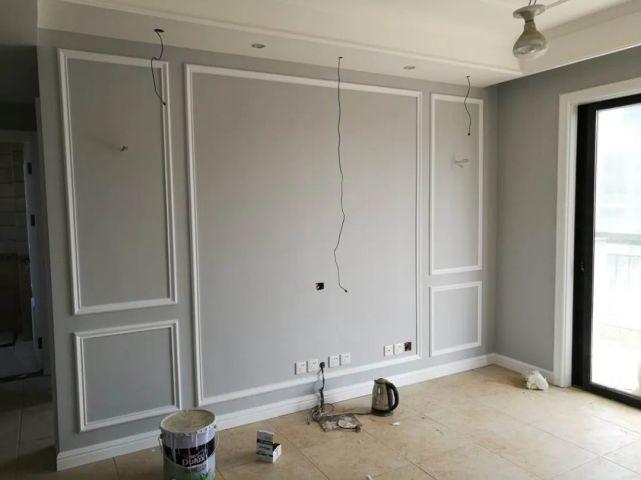 石膏线条背景墙,客厅装修,线条装修,装修线条